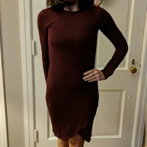 Asos petite jersey knit bodycon dress w tulip hem